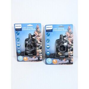 Philips Light Sensing Countdown Timer, Outdoor Grounded Outlets - NEW Lot of 2